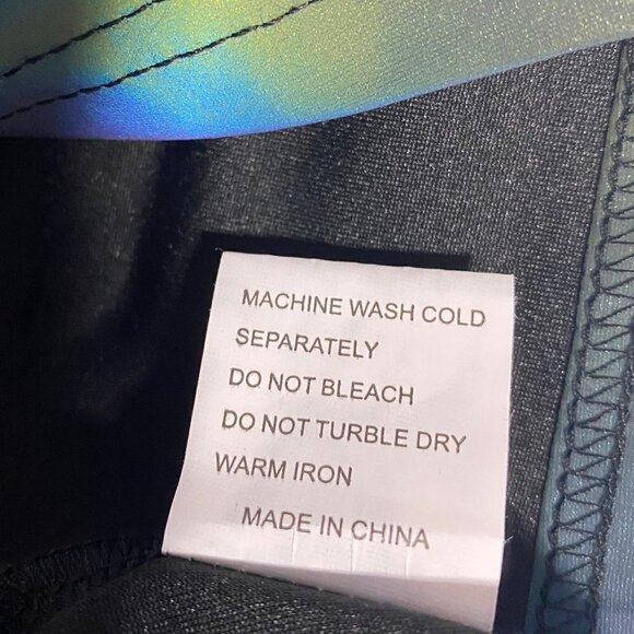 Iridescent Green & Blue Bikini Top & Green Bottom - Picture 9 of 12